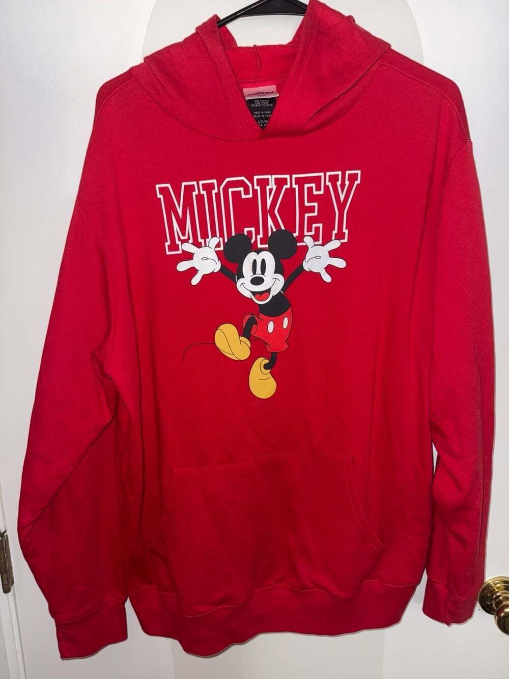 Disney Mickey & Friends Red Pullover Graphic Hoodie